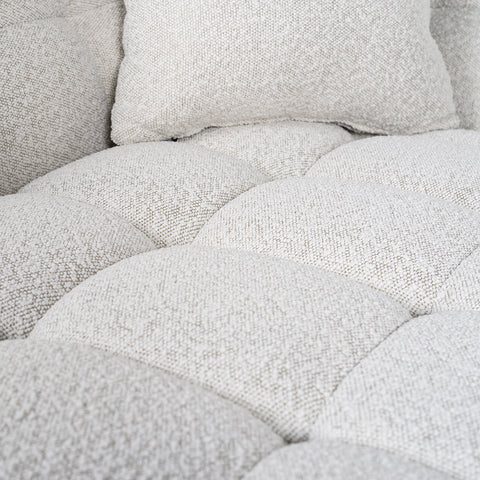 Image of Richmond Bank Huxley White Bouclé / Brushed gold (Copenhagen 900 Bouclé White)