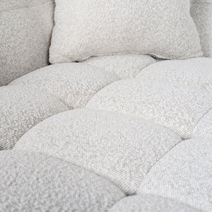 Richmond Bank Huxley White Bouclé / Brushed gold (Copenhagen 900 Bouclé White)