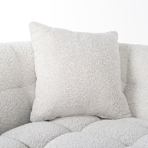 Richmond Bank Huxley White Bouclé / Brushed gold (Copenhagen 900 Bouclé White)
