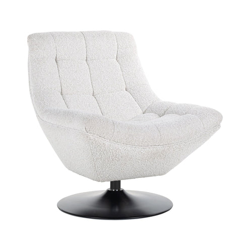 Image of Richmond Draaifauteuil  Richelle White Bouclé fire retardant (Copenhagen 900 Bouclé White)