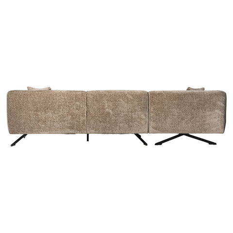 Image of Richmond Bank Donovan 3-zits + lounge links (Bergen 104 taupe chenille)