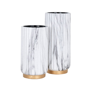 Richmond Vaas Kenji groot (White)