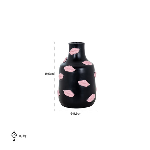 Image of Richmond Vaas Kisses zwart klein (Black)
