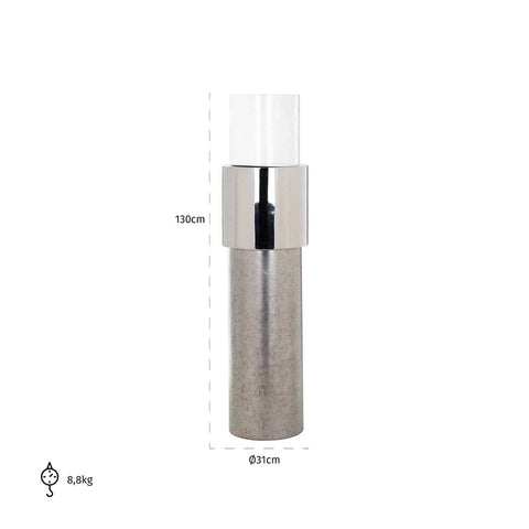 Image of Richmond Windlicht Oxley zilver groot (Silver)